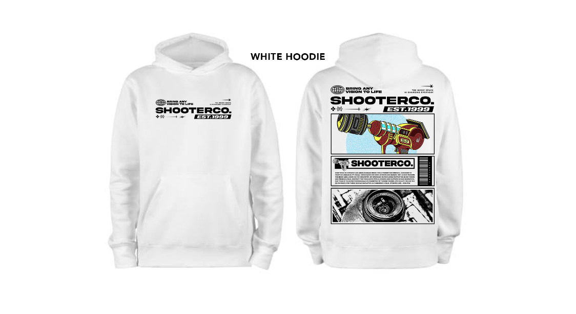 ShooterCO - Hoodie (WHITE & BLACK)