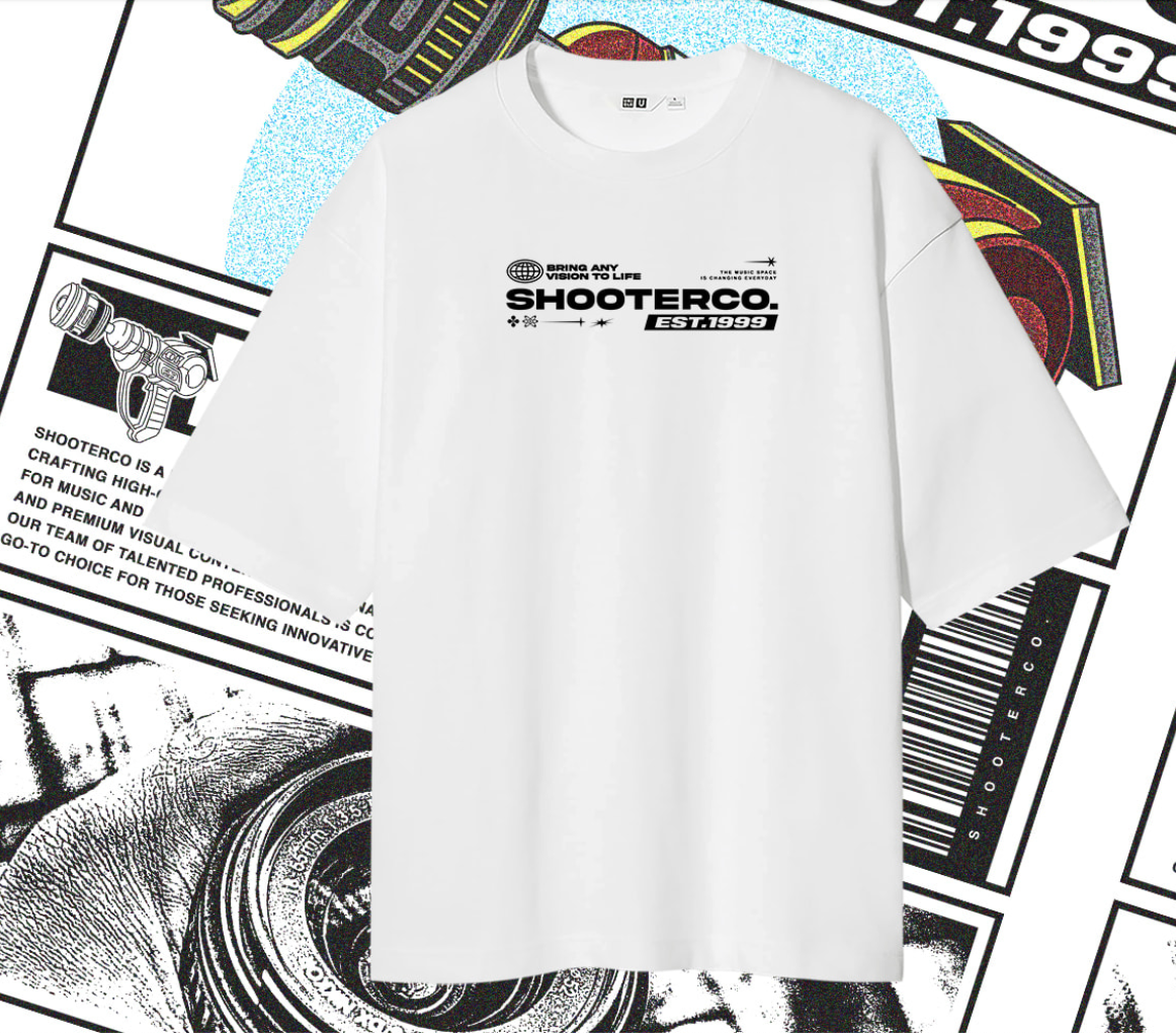 ShooterCO - T Shirt (WHITE & BLACK)