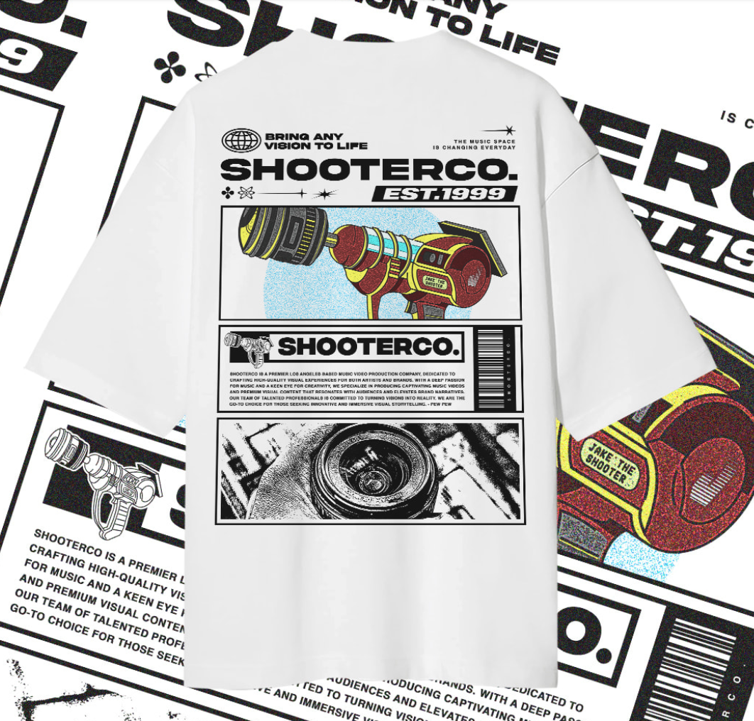 ShooterCO - T Shirt (WHITE & BLACK)